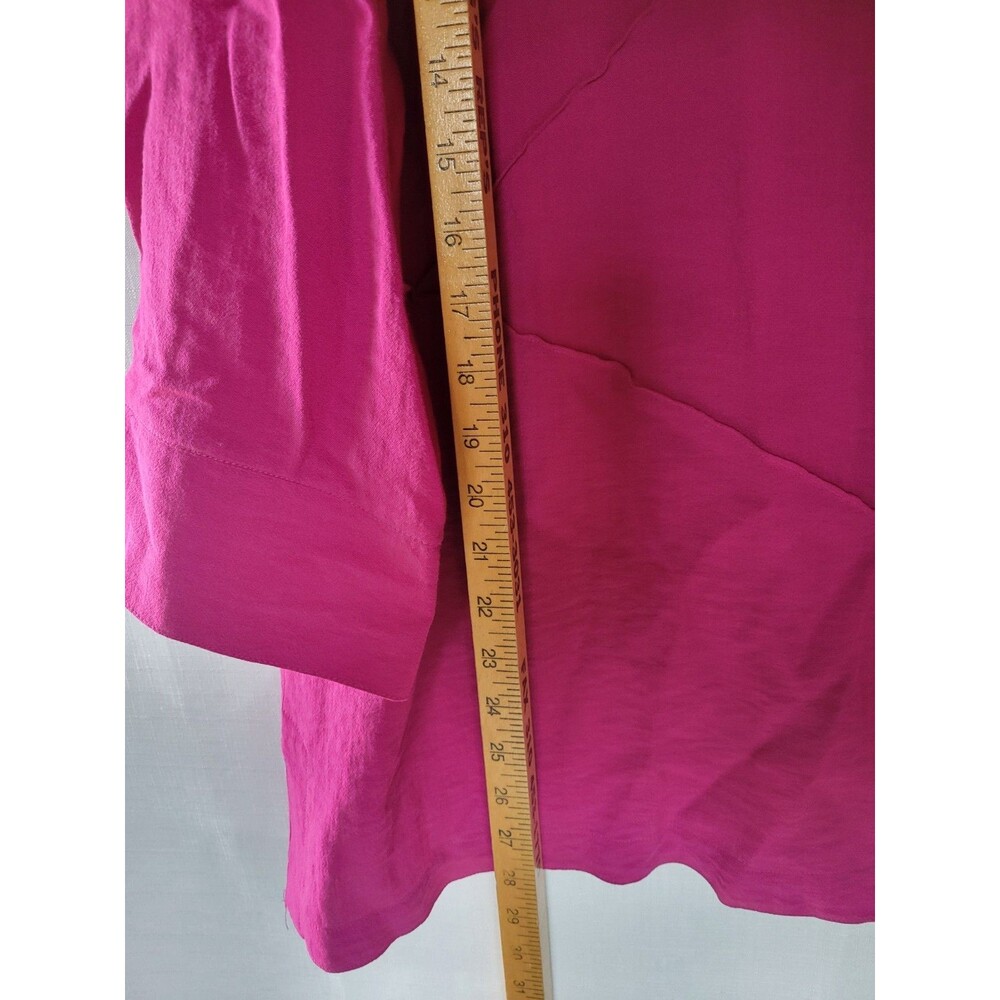 John Mark Tunic Women's XL Button Up Raspberry Boho Lagenlook - Picture 8 of 10